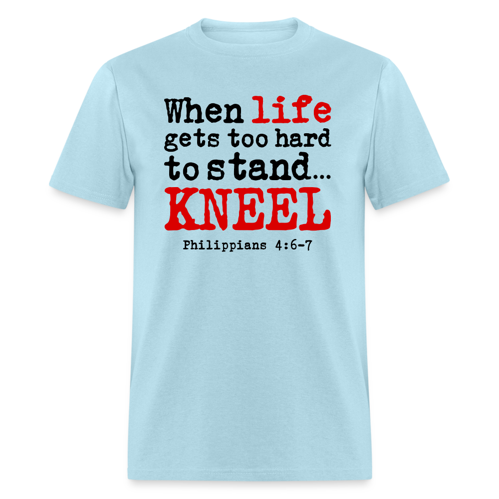Kneel - powder blue