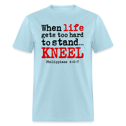 Kneel - powder blue