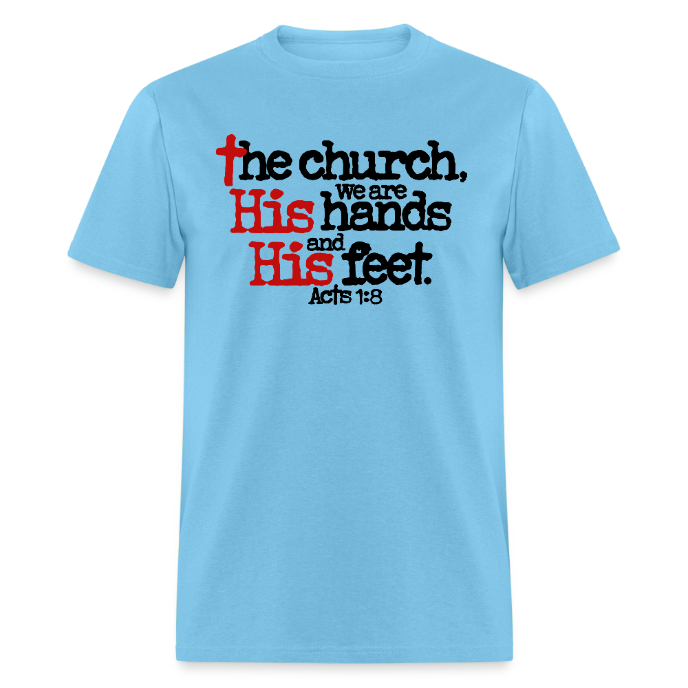 Church His Hands His Feet - aquatic blue
