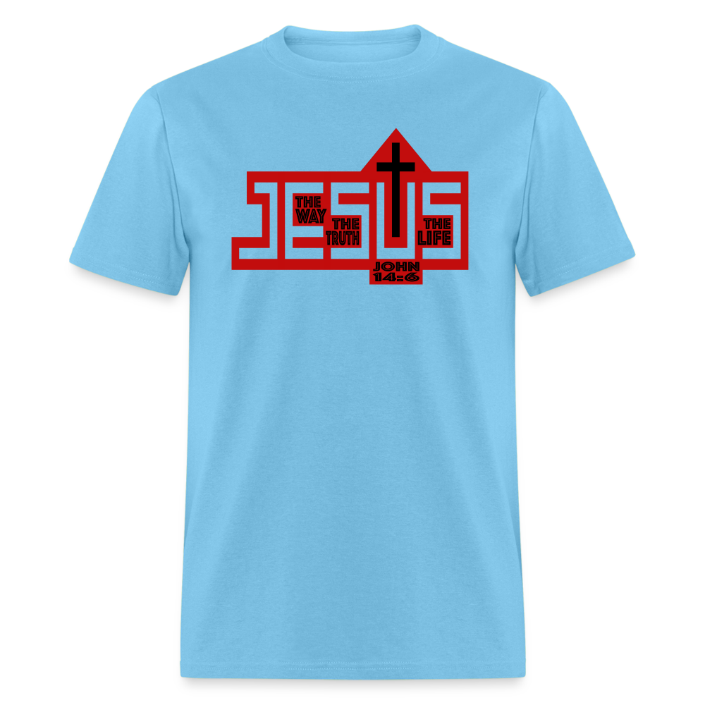 Jesus The Way Truth Life - aquatic blue