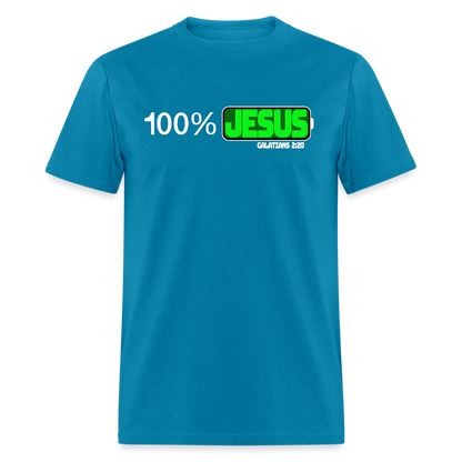 100% Jesus - turquoise
