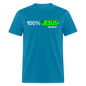 100% Jesus - turquoise