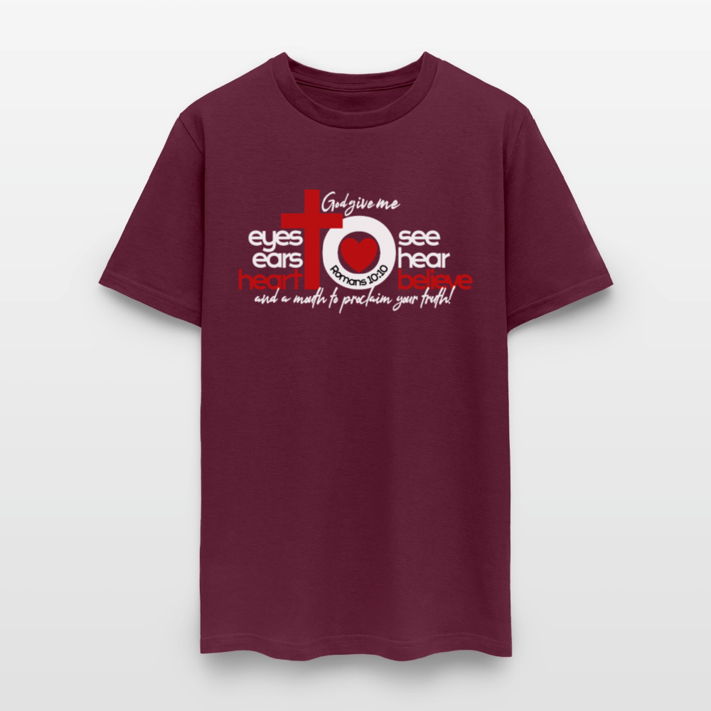 Eyes Ears Heart - burgundy