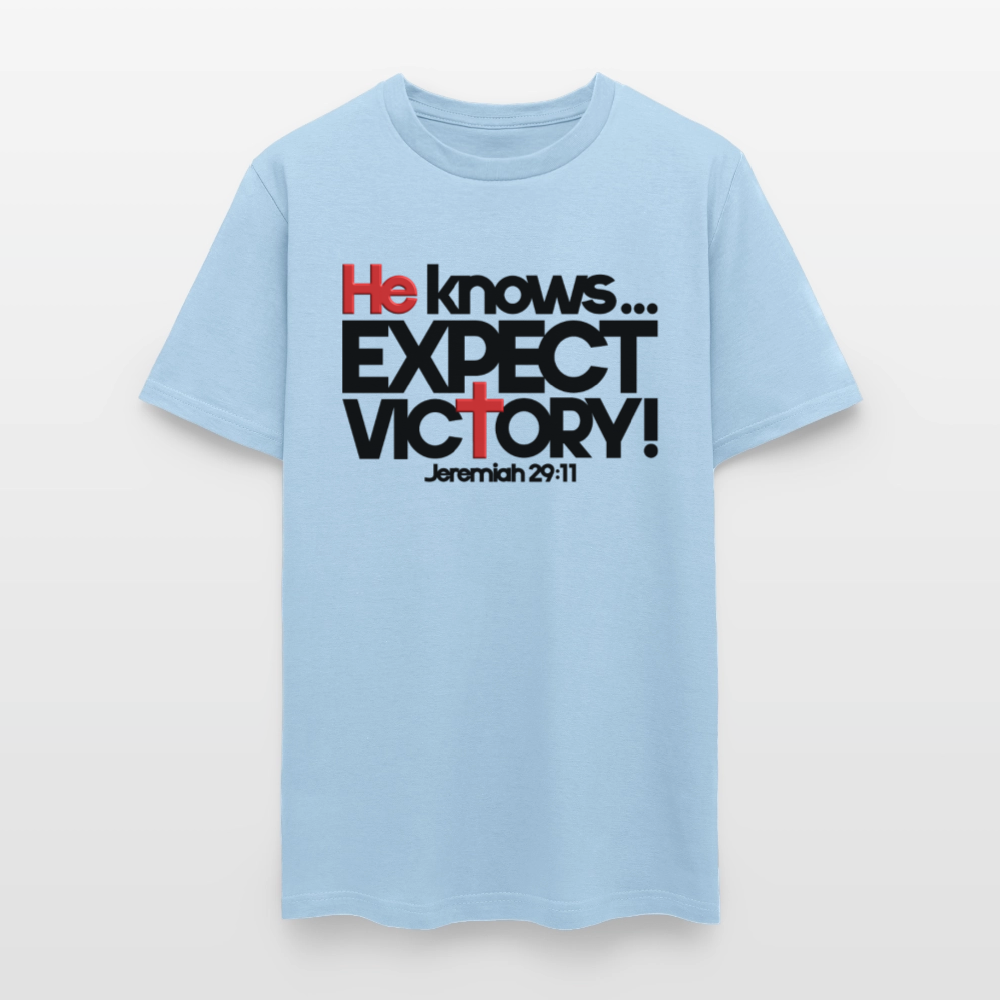 He Knows Expect Victory - powder blue