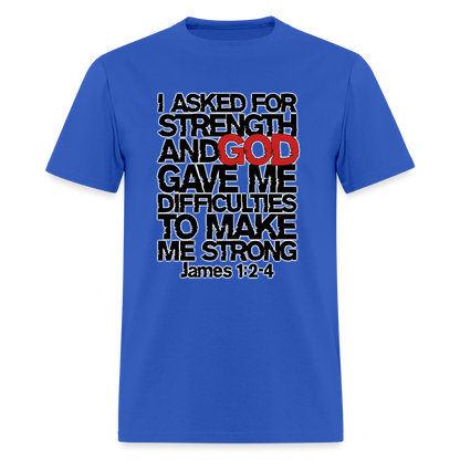 I Asked For Strength - royal blue