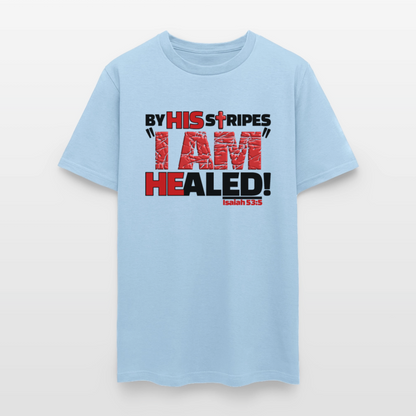 By His Stripes I Am Healed - powder blue