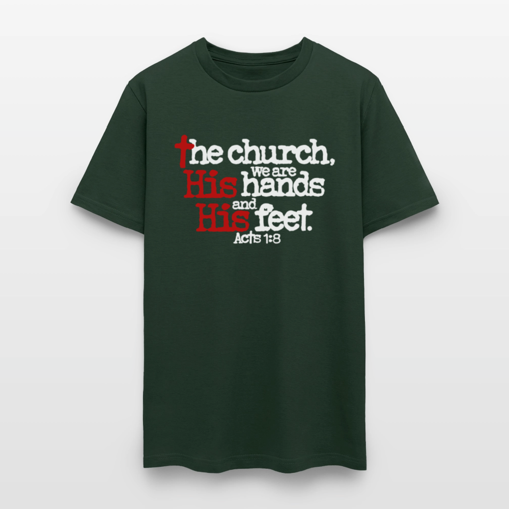 Church His Hands His Feet - forest green