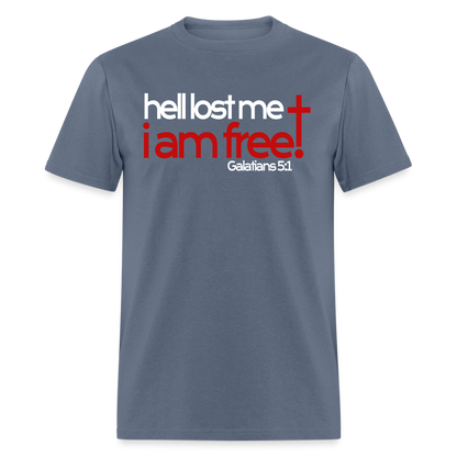 Hell Lost Me I Am Free - denim