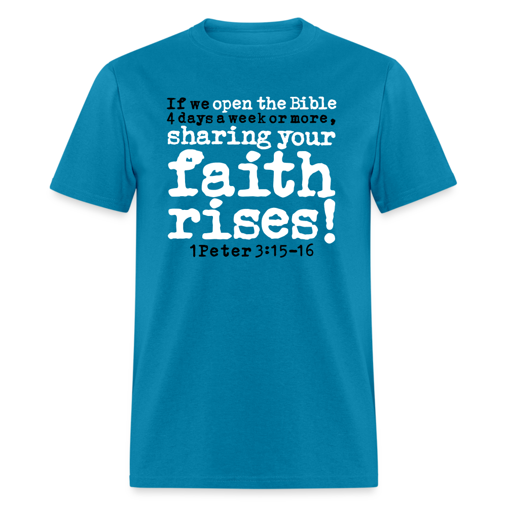 Open Bible Sharing Faith Rises - turquoise
