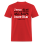 Jesus Died Even for Those Who Don't Know Him - red