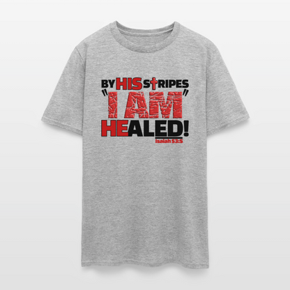 By His Stripes I Am Healed - heather gray