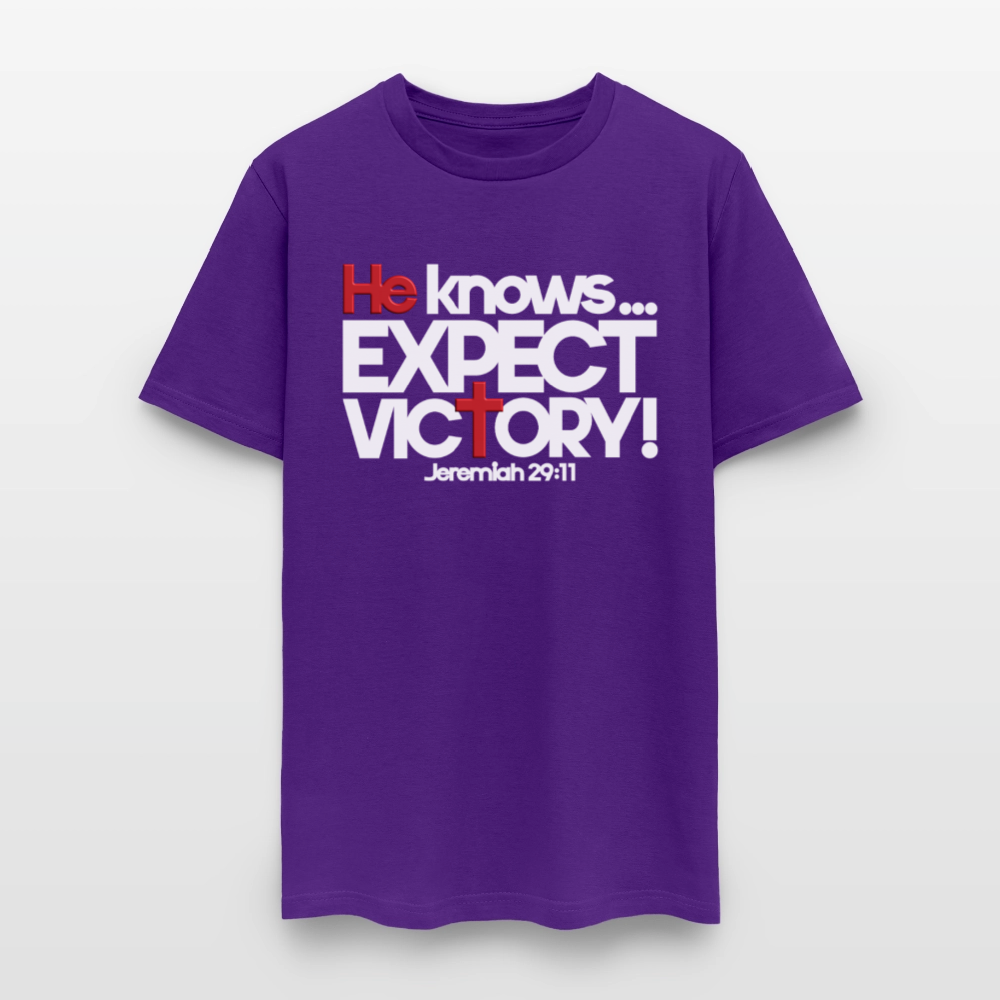 He Knows Expect Victory - purple
