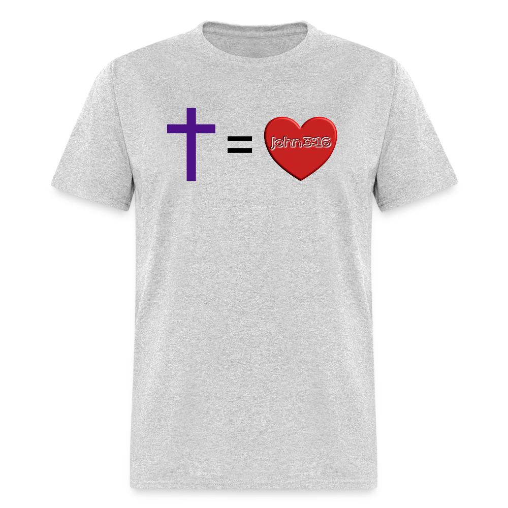 Cross = Love - heather gray