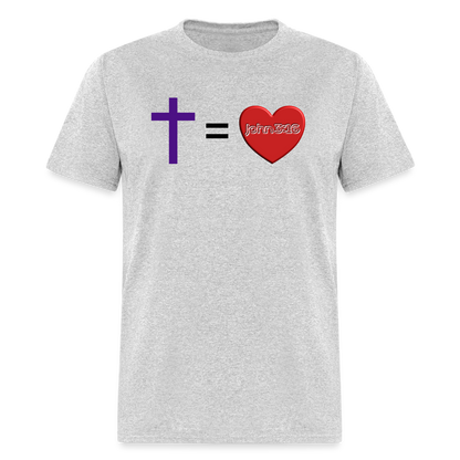 Cross = Love - heather gray