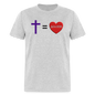 Cross = Love - heather gray