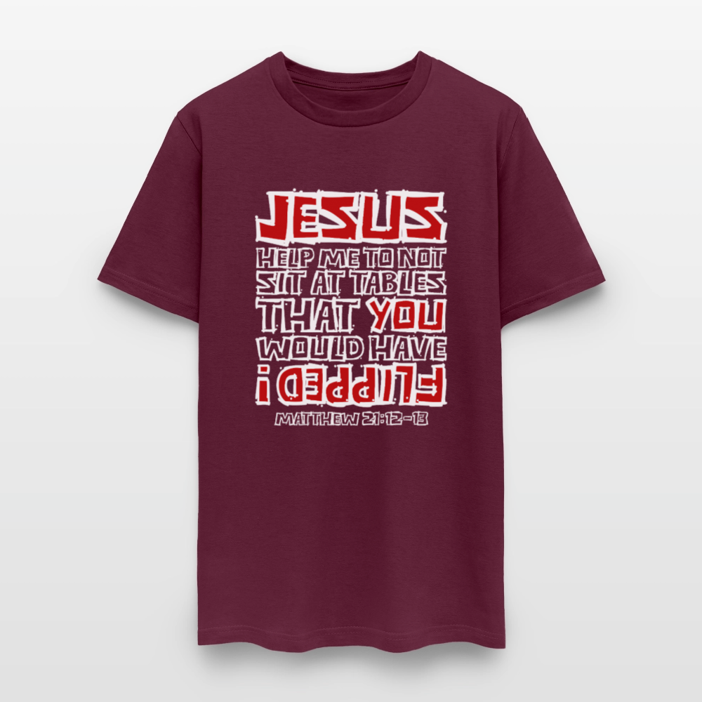 Jesus Flipped - burgundy