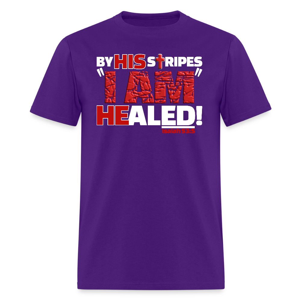 By His Stripes I Am Healed - purple