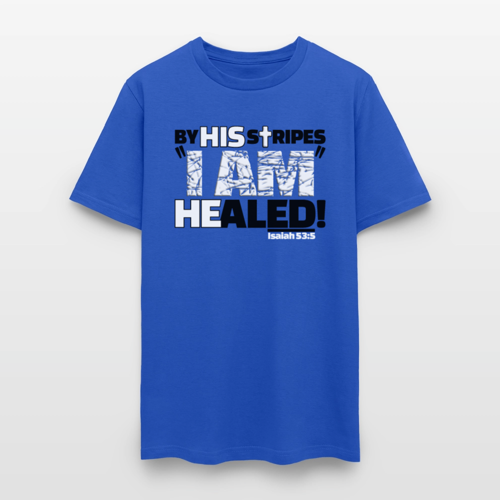 By His Stripes I Am Healed - royal blue