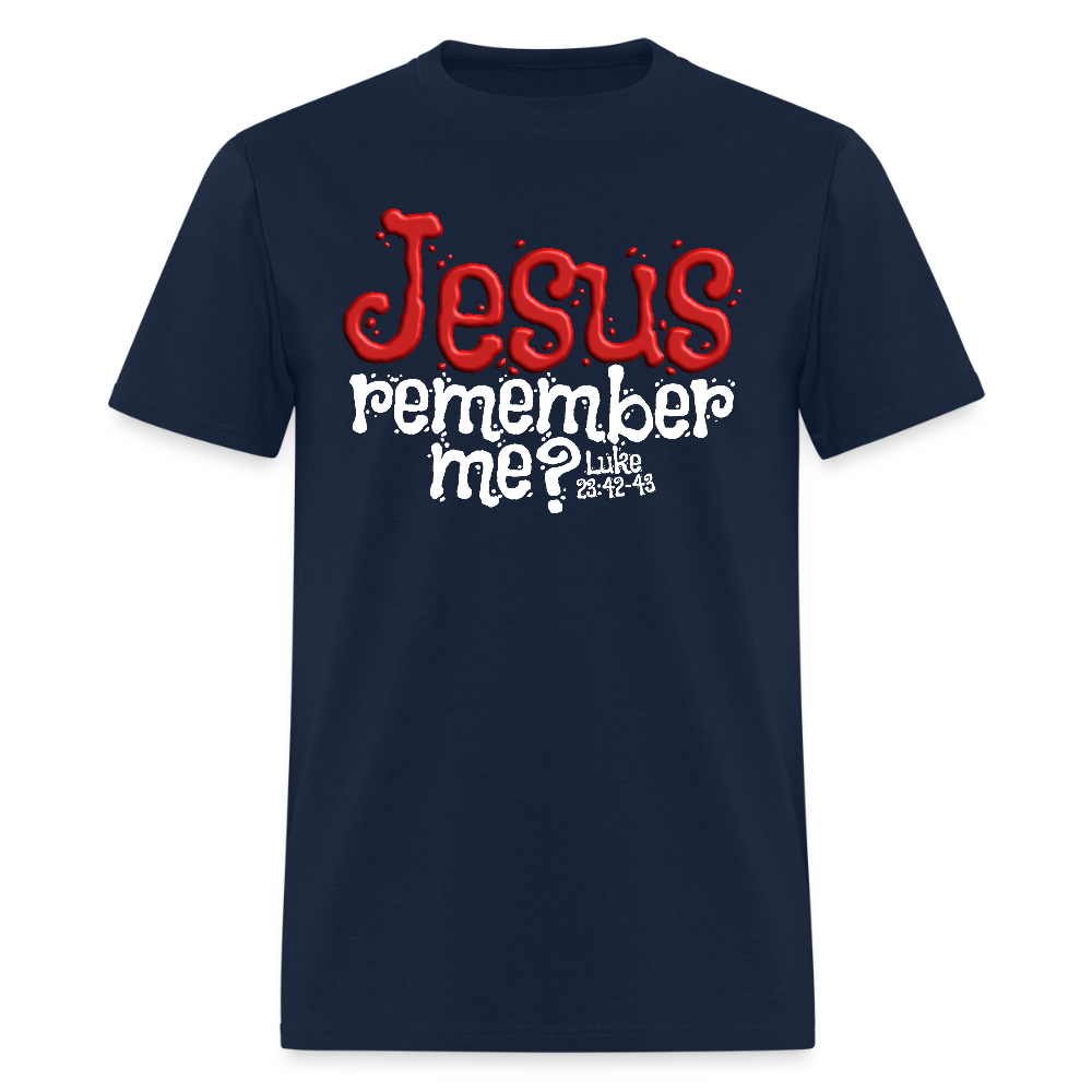 Jesus Remember me - navy