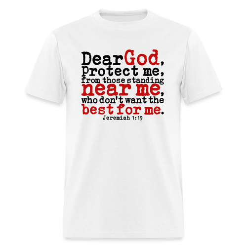 Dear God Protect Me - white