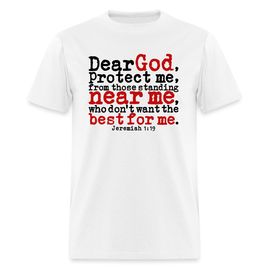 Dear God Protect Me - white