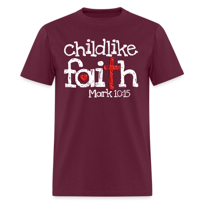 Childlike Faith - burgundy