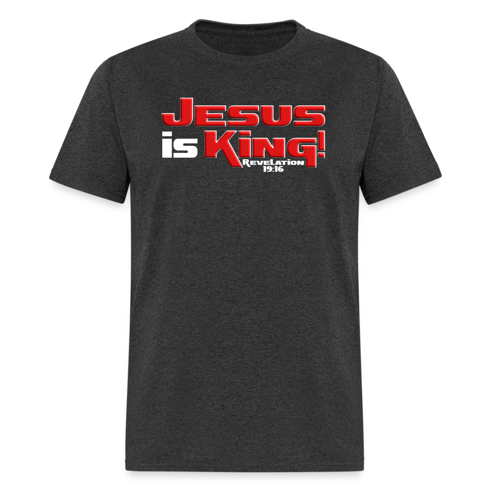Jesus is King - heather black