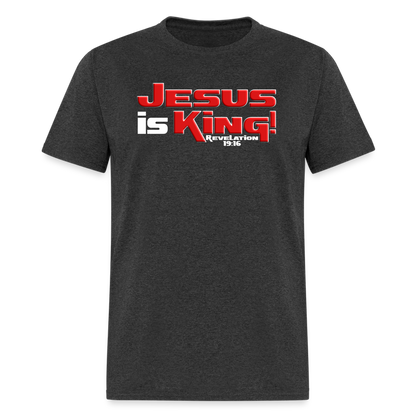 Jesus is King - heather black