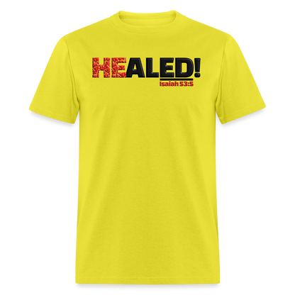 He Healed - yellow
