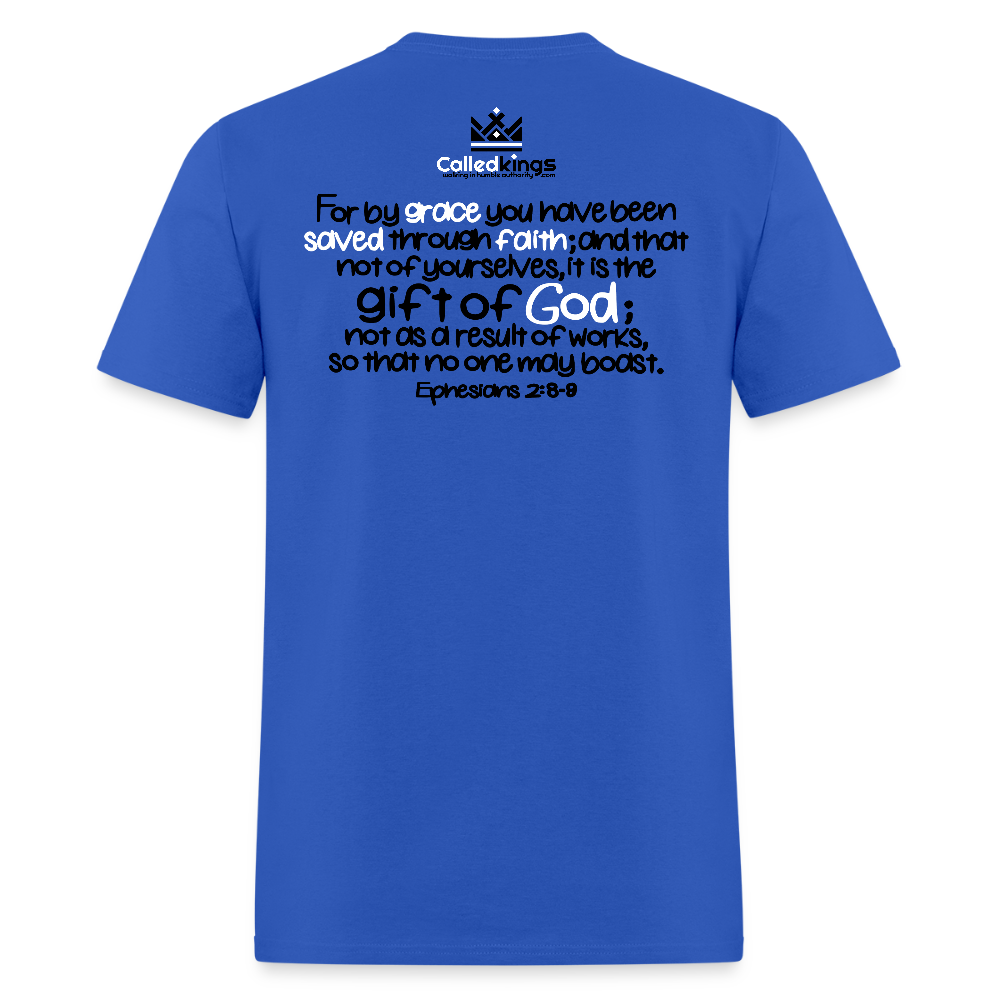 Only Thing We Contribute To Our Salvation - royal blue