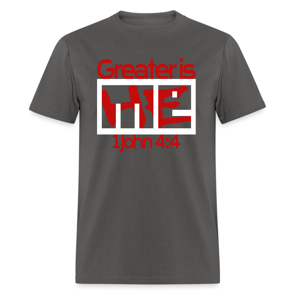 Greater is He in Me - charcoal