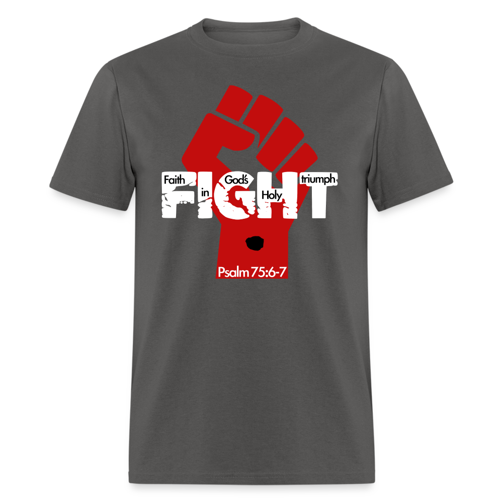 FIGHT with Fist - charcoal