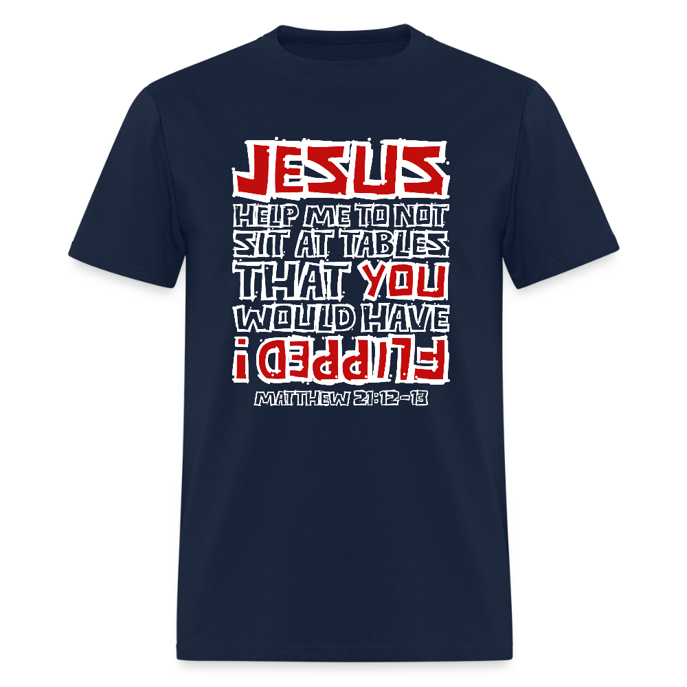 Jesus Flipped - navy