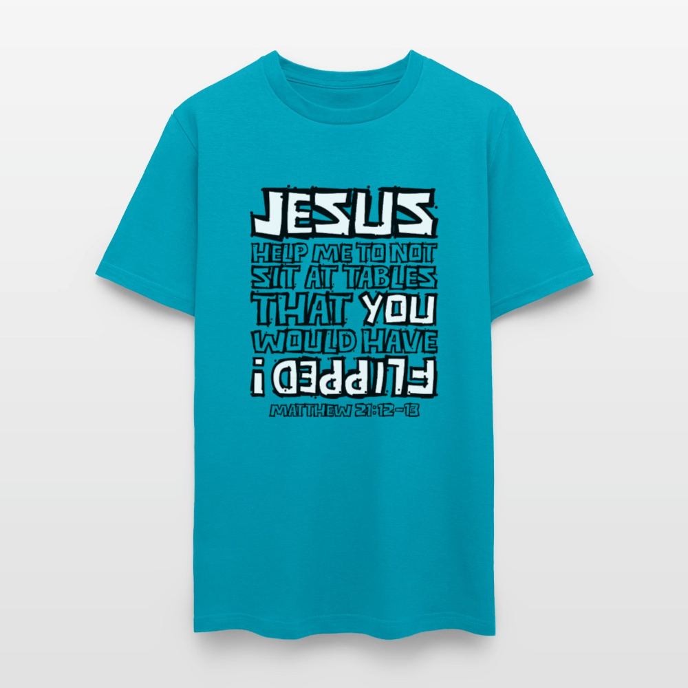 Jesus Flipped - turquoise