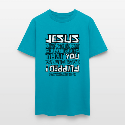 Jesus Flipped - turquoise