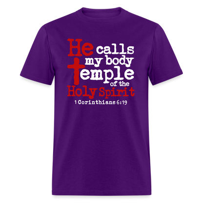 He Calls My Body Temple - purple