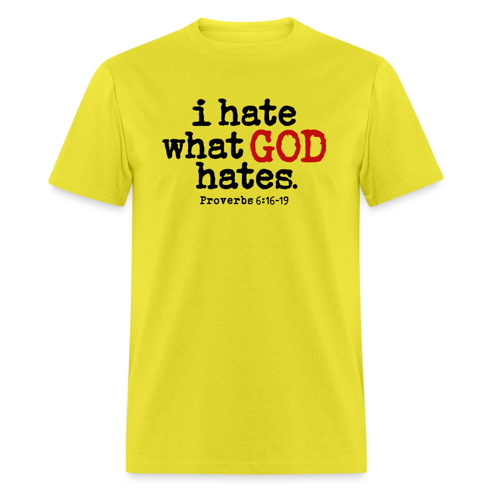 I Hate What God Hates - yellow