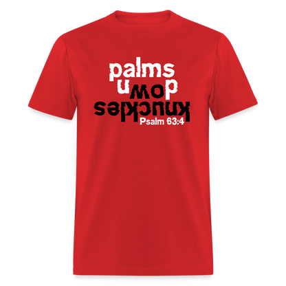 Knuckles Down Palms Up - red