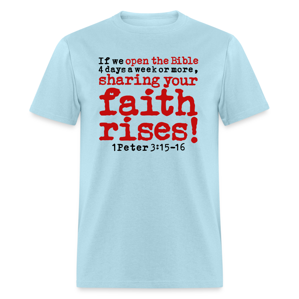 Open Bible Sharing Faith Rises - powder blue