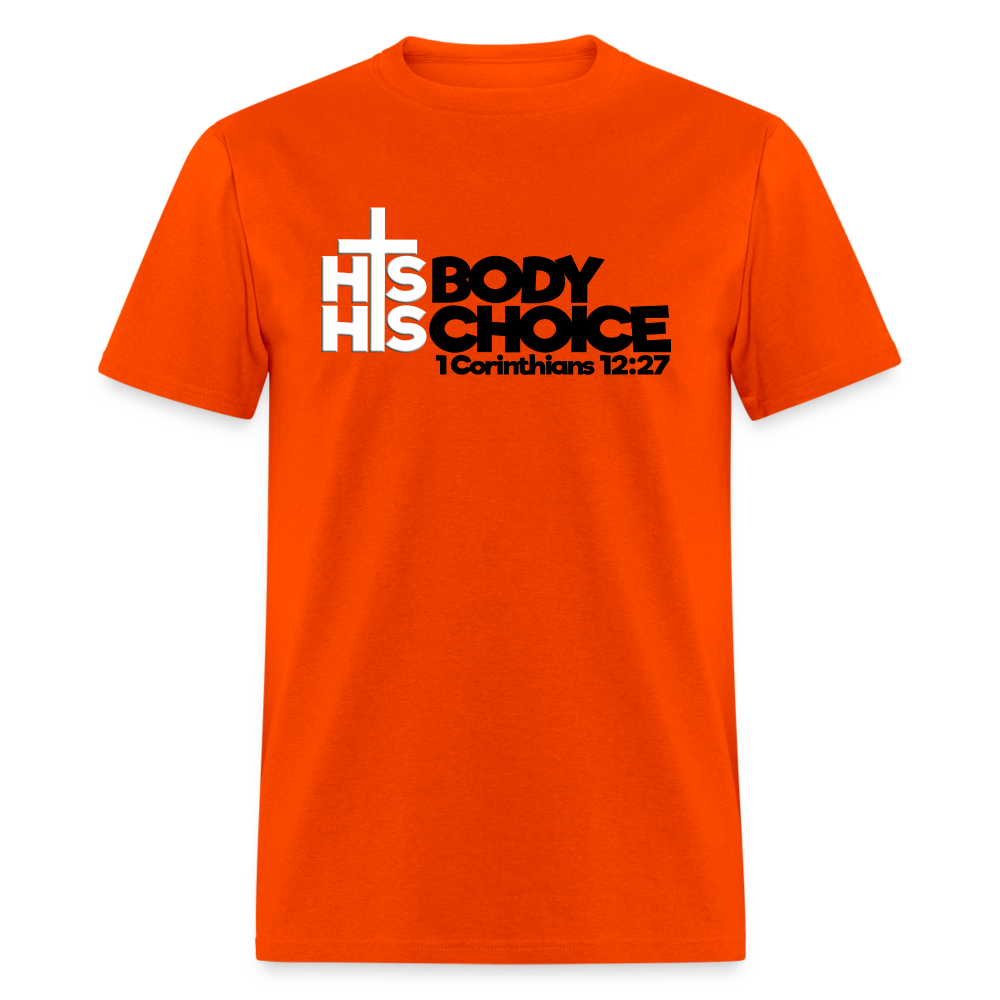 His Body His Choice - orange