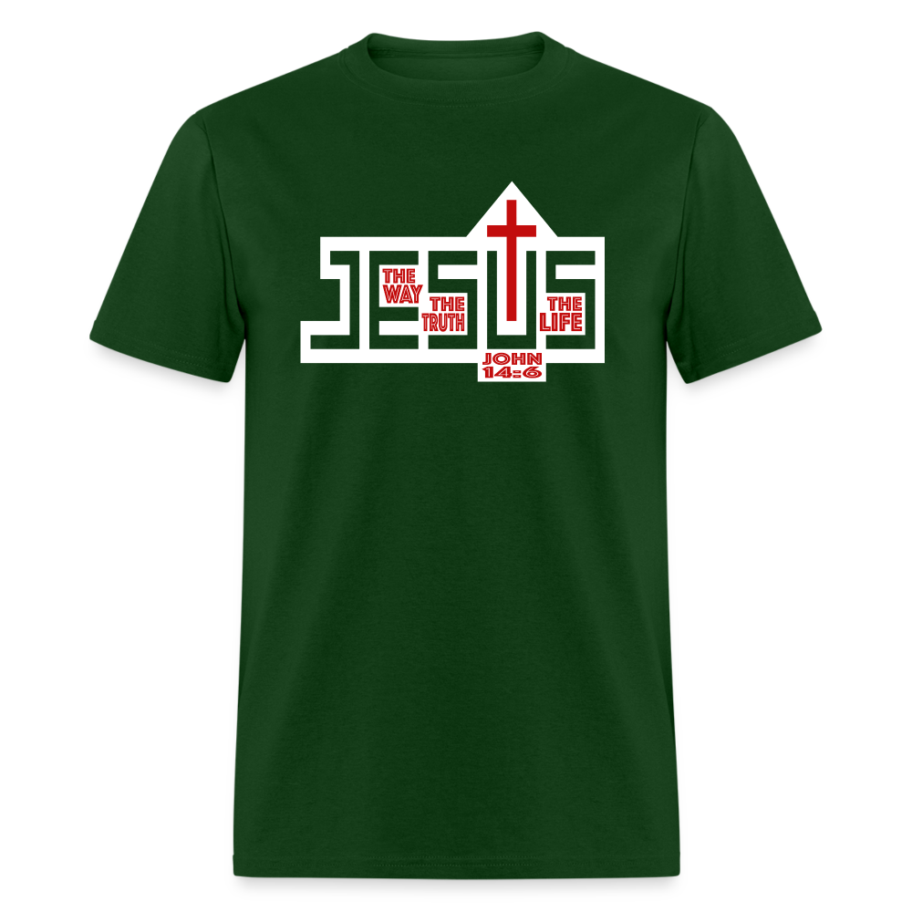 Jesus The Way Truth Life - forest green