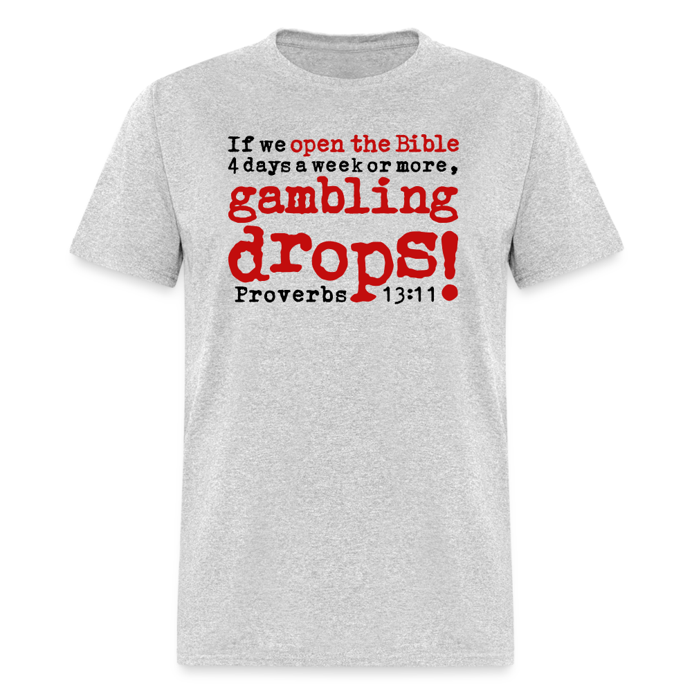 Open Bible Gambling Drops - heather gray