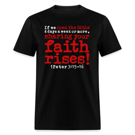 Open Bible Sharing Faith Rises - black