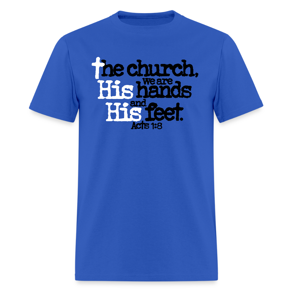 Church His Hands His Feet - royal blue