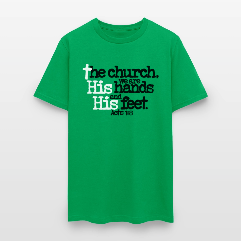 Church His Hands His Feet - bright green