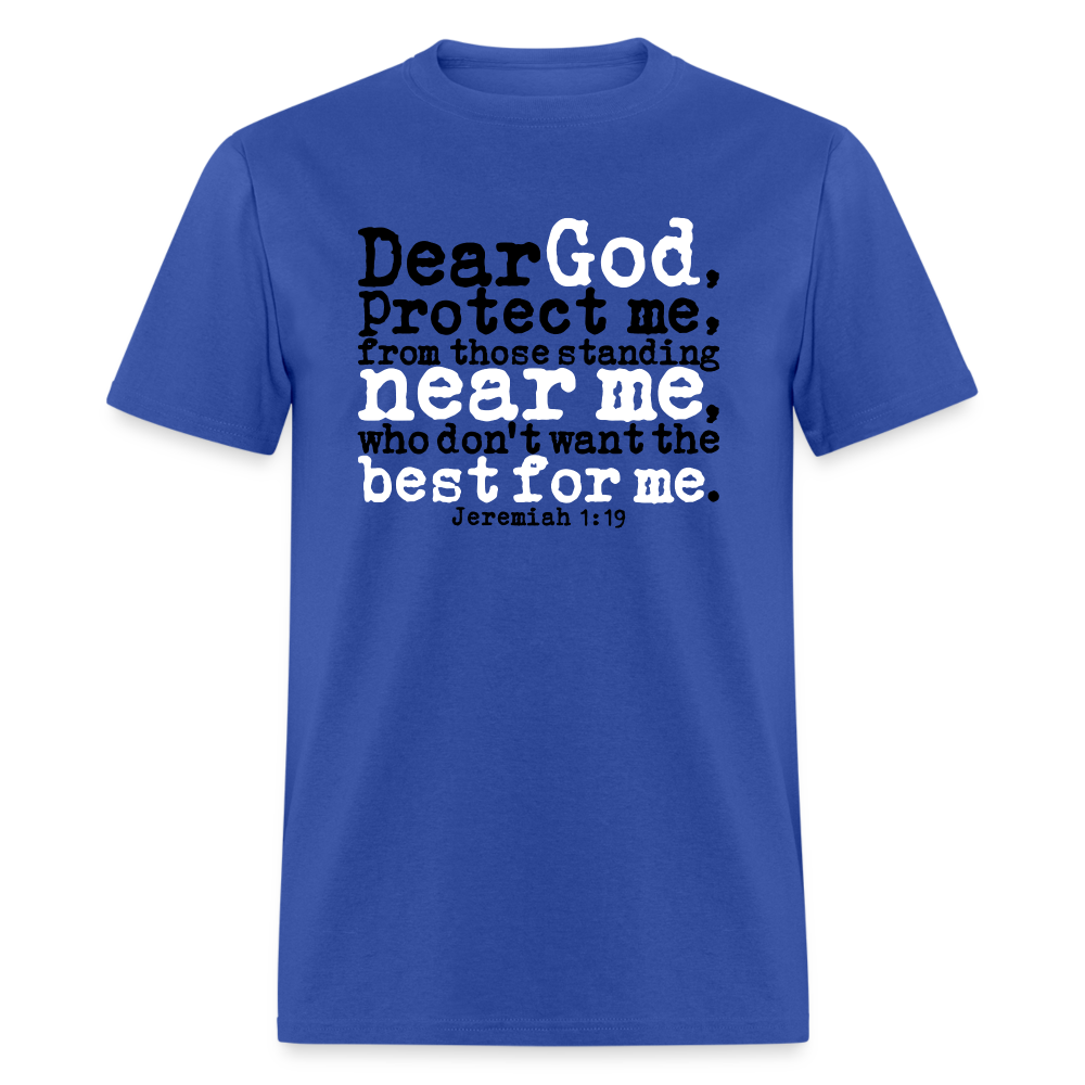 Dear God Protect Me - royal blue