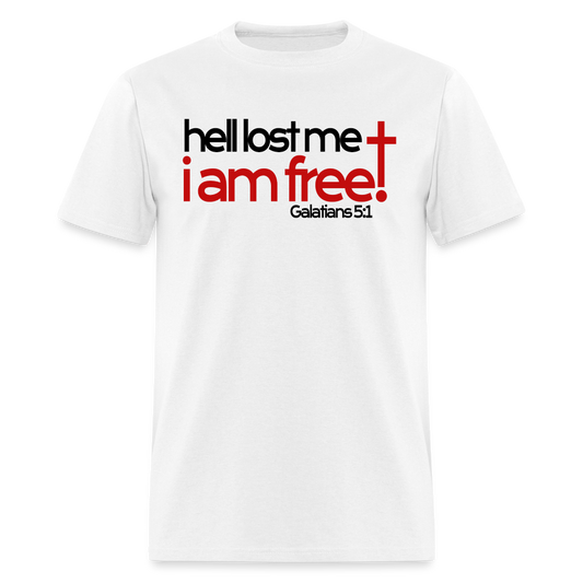 Hell Lost Me I Am Free - white