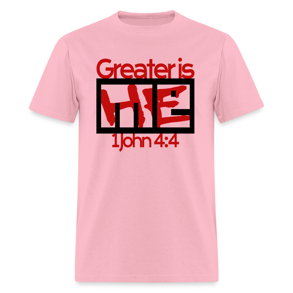 Greater is He in Me - pink