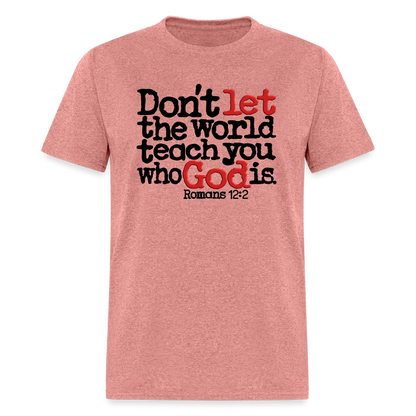 Don't Let the World Teach You Who God Is - heather mauve