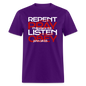 Repent Pray Listen Obey w/Scripture - purple